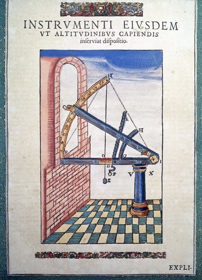 ティコ・ブラーエ（1546 - 1601）の「Astronomiae instituatae machanicia」に登場する天文学的な六分儀（Wandsbeck 作： German School