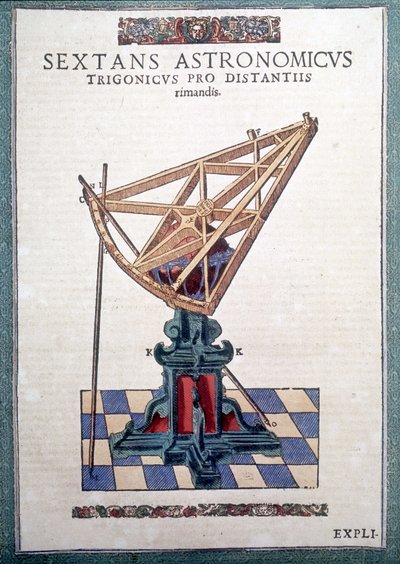 ティコ・ブラーエ（1546 - 1601）の「Astronomiae instituatae machanicia」に登場する天文学的な六分儀（Wandsbeck 作： German School
