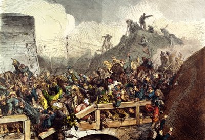1870年9月1日、セダンの戦いで敗れたフランス軍 作： German School