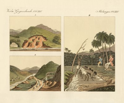 ブラジルの宝石鉱山（彩色済み彫刻 作： German School