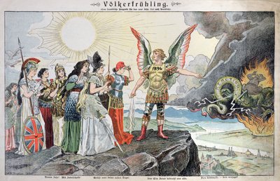 春のヨーロッパの人々、1896 作： German School