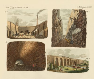 マンチェスター-リバプール間の鉄道（カラー図版 作： German School