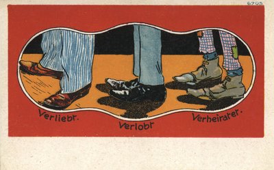 靴の中の愛のステージ（カラーリトグラフ 作： German School