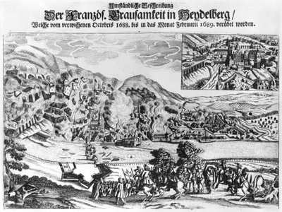 1689年2月のフランスによるハイデルベルクの占領と破壊 作： German School