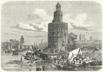 スペイン・セビーリャ「Torre del Oro」(彫刻) 作： German School