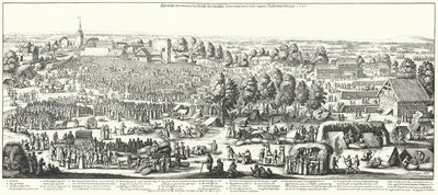 ホルンハウゼン村の治癒泉を訪れた旅行者たち、1646年（エングレービング 作： German School