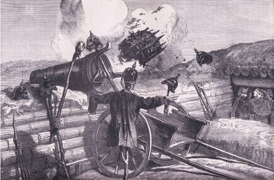 敵の射程距離を試す（Cassells History of the War between France and Germany, published by Cassell and Company Limited, c.1890 (litho) 作： German School