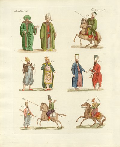 トルコの民族衣装（彩色済み彫刻 作： German School