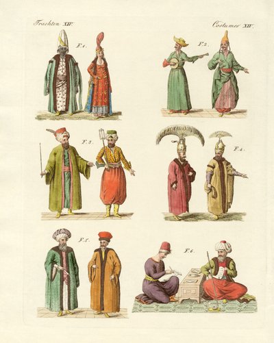 トルコの民族衣装（彩色済み彫刻 作： German School