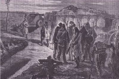 城壁の上で（Cassells History of the War between France and Germany, published by Cassell and Company Limited, c.1890 (litho) 作： German School