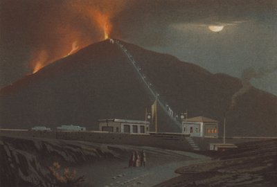 ベスビオ火山の噴火、1880年 作： German School