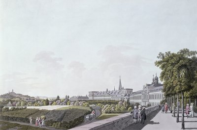 ボン、ケルンの大司教と王子選挙人の邸宅の眺め（カラー彫刻） 作： German School