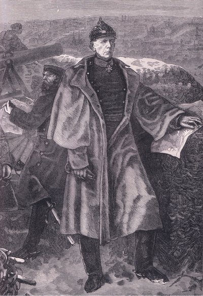 パリを前にしたフォン・モルトケ（Cassells History of the War between France and Germany, published by Cassell and Company Limited, c.1890 (litho) 作： German School