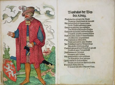 最初の起源からのヴェンデンの王、ヴァンダルス、ドイツ国家の12の古い王と王子、1543 作： German School