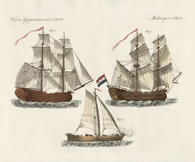 異なる種類の軍艦 作： German School