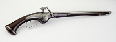 ホイールロックホルスターピストル、c.1625-50（鋼、鉄、クルミ材） 作： German School