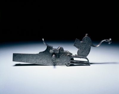 狩猟用ライフルのホイールロック式、c.1720-40（鋼） 作： German School