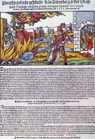1555年にダーンブルクで焼かれた魔女 作： German School