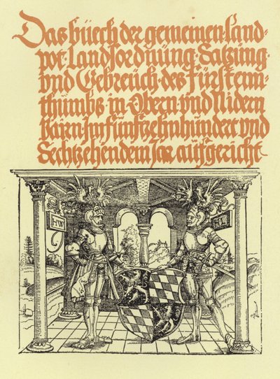 バイリッシュの土地区画からの木版画 作： German School