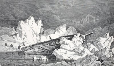 ハンザの難破船、パブ。ロンドン1874 作： German School