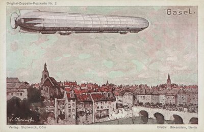 バーゼル上空を飛ぶツェッペリン 作： German School