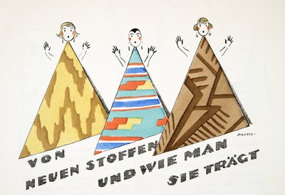 Styl, pub.1922より "von neuen stoffen und wie man sie trägt" （ポショワール版画） 作： German School