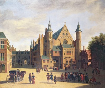 ハールレムの町の広場 作： Gerrit Adriaensz Berckheyde
