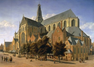 ハールレムの聖バーヴォ教会、1666 作： Gerrit Adriaensz Berckheyde