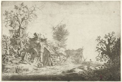 荒廃した農場のある風景 作： Gerrit Adriaensz. de Heer