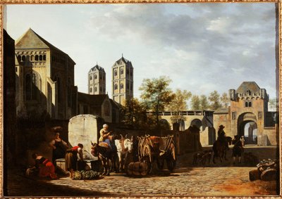 フランス語：ケルンのサン・ジェレオン教会と公共施設 作： Gerrit Adriaenszoon Berckheyde