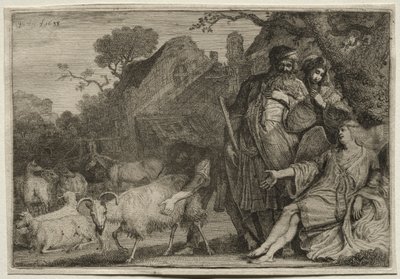 天使がアブラハムの息子の誕生を予告する, 1638. 作： Gerrit Claesz. Bleker