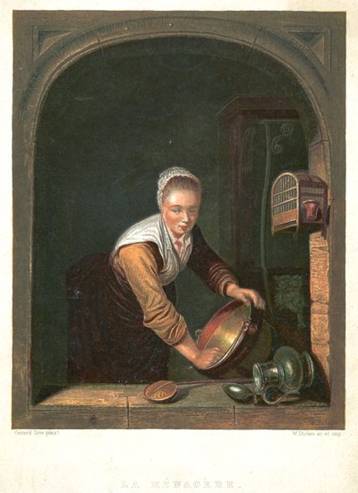 La Menagere、c1630-1670 作： Gerrit Dou