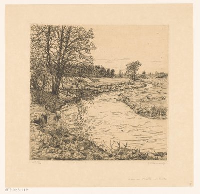 Aan de Hattemerbeek (オブジェクトの元のタイトル) 作： Gerrit Haverkamp (signed by artist)