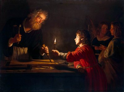 キリストの子供時代」、c1620。 作： Gerrit van Honthorst