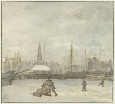 アムステルダムの冬景色 作： Gerrit Lamberts