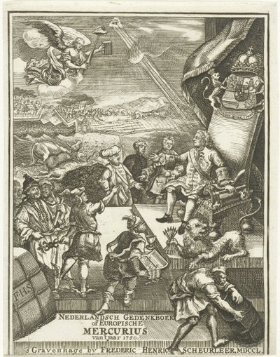 1750年のヨーロッパ水星のタイトルページ 作： Gerrit Sibersma (possibly)