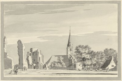 ラインスブルク修道院の遺跡 Rijnsburgh の修道院の遺跡 (オブジェクトのタイトル) 作： Gerrit Toorenburgh