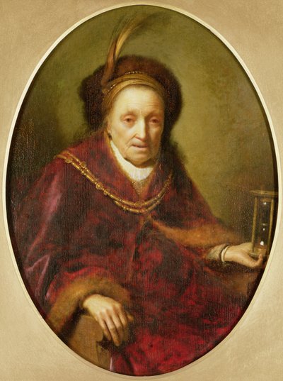 砂時計の老婆 作： Gerrit Dou
