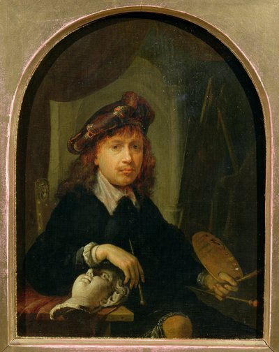 自画像 作： Gerrit Dou