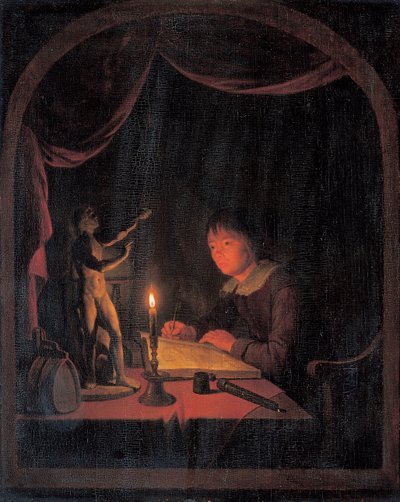 若いアーティストのスケッチ 作： Gerrit Dou
