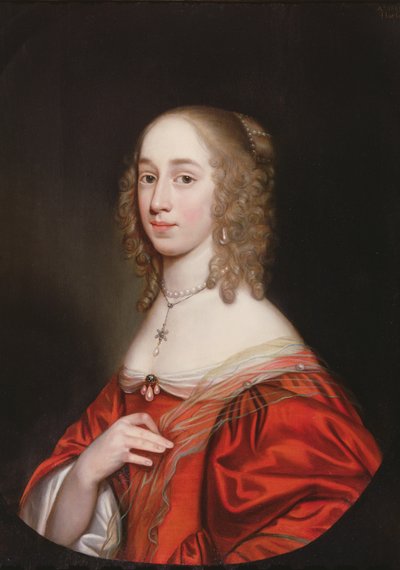貴婦人の肖像、半身像、1649 作： Gerrit van Honthorst