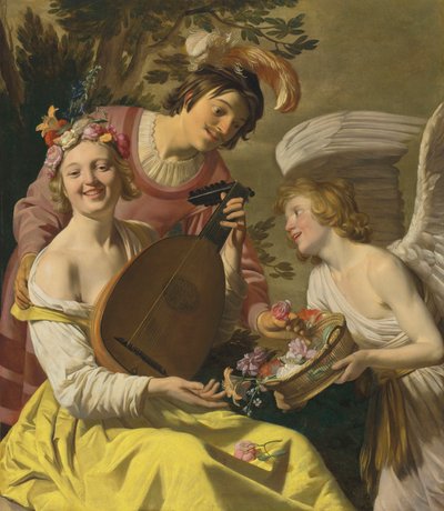 愛の寓話（キャンバスに油彩） 作： Gerrit van Honthorst
