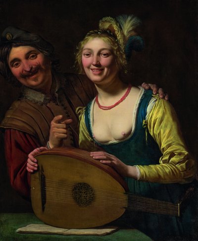 欲望の寓意（油彩・キャンバス） 作： Gerrit van Honthorst