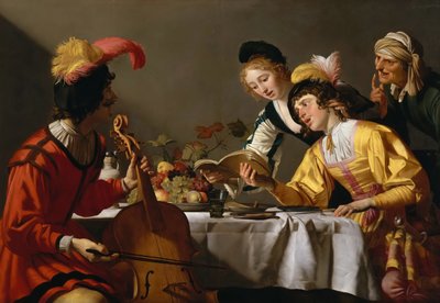 コンサート、ca 1627。 作： Gerrit van Honthorst
