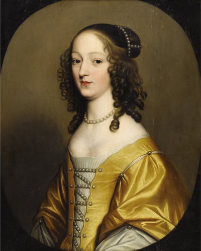 エリザベート・ド・ボエム - ボヘミアの女王エリザベート・スチュアート（1596-1662）、ホンソルスト、ゲリット、ファン（1590-1656）によるものです。木に油彩。寸法：72,3x57,7cmプライベートコレクション 作： Gerrit van Honthorst