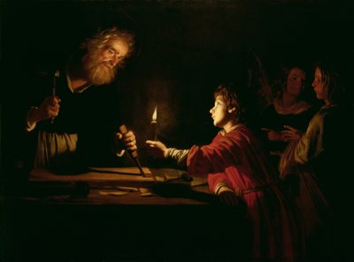 キリストの子供時代、1620年頃 作： Gerrit van Honthorst