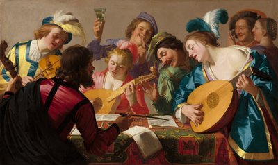 コンサート、1623年。 作： Gerrit van Honthorst