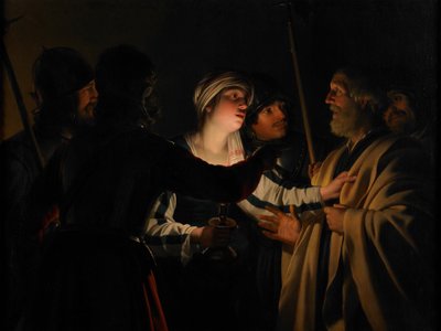 聖ペテロの否定、1623年頃 作： Gerrit van Honthorst