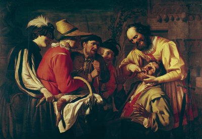 歯の抽出器（キャンバスに油彩） 作： Gerrit van Honthorst
