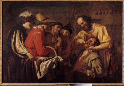 歯を抜く人 Gerrit Van Honthorst（1590-1656）の絵 作： Gerrit van Honthorst